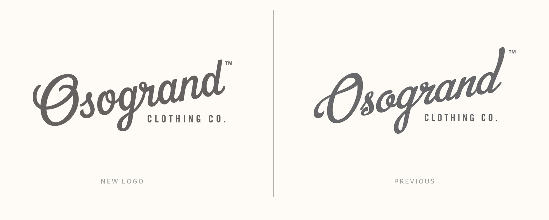 Claire Coullon // Osogrand Clothing Co. logo